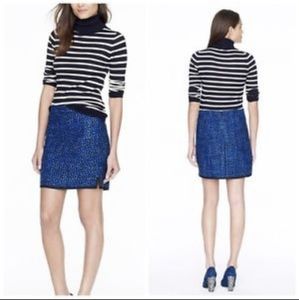 J Crew Postage Stamp Indigo Tweed Pencil Skirt 6